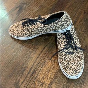 Leopard Vans Lace Up Shoes